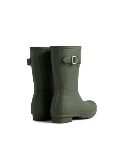 Hunter Women's original short wellington boots dark olive
