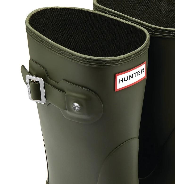 Hunter Women's original short wellington boots dark olive