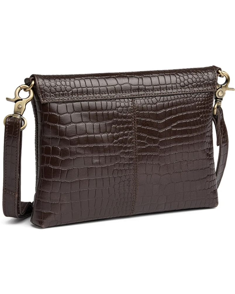 Depeche Fashion favourites clutch brown croco