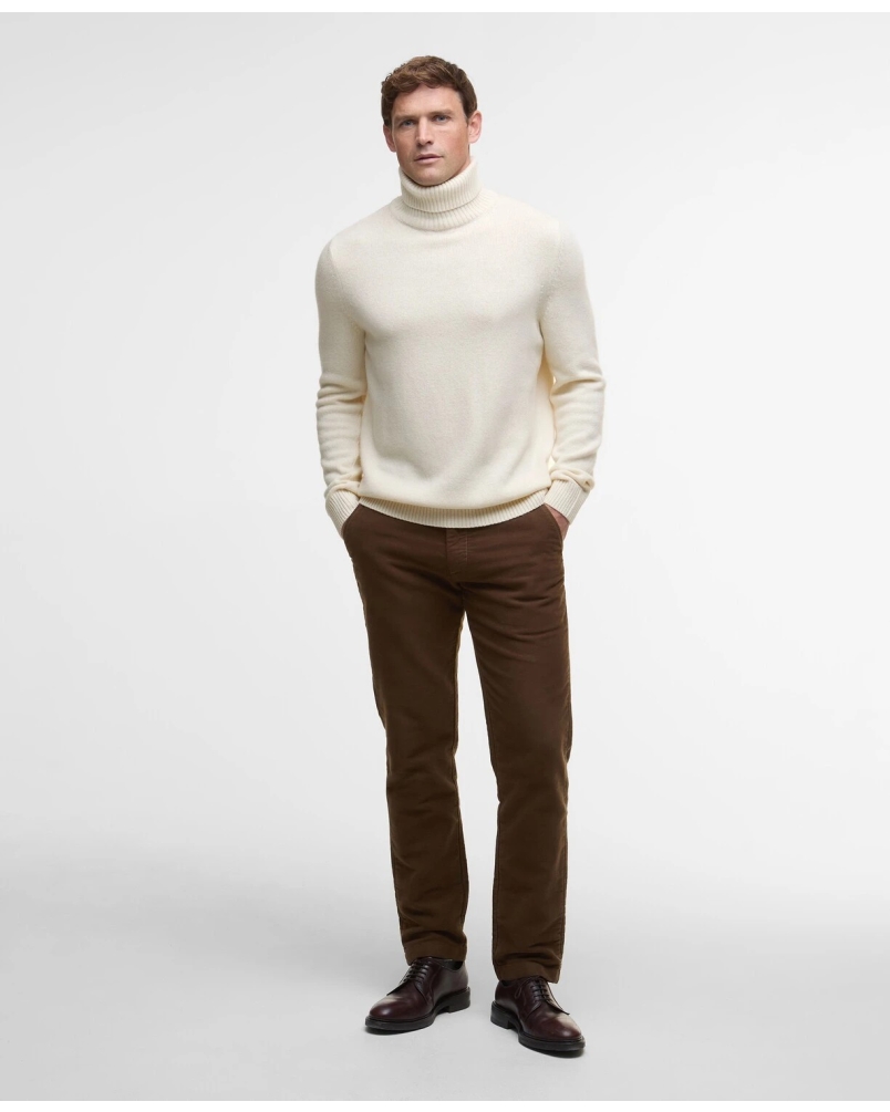 Barbour Kelp roll neck jumper whisper white