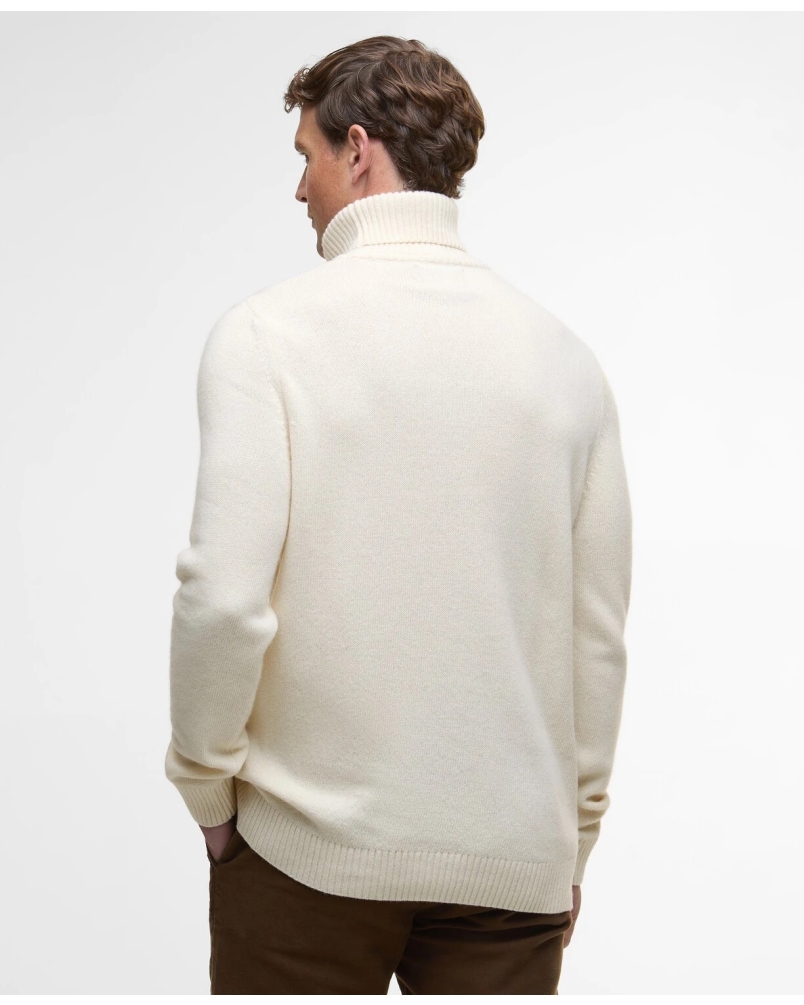 Barbour Kelp roll neck jumper whisper white