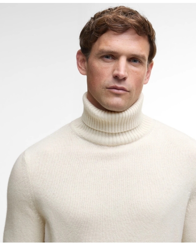 Barbour Kelp roll neck jumper whisper white