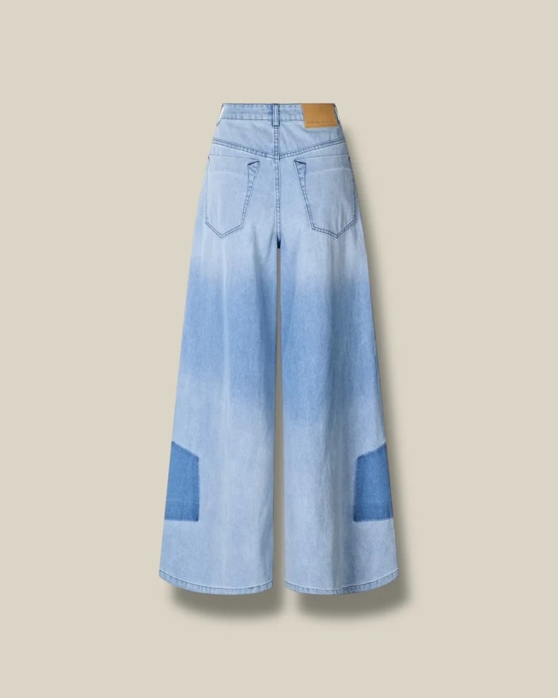 Rabens Saloner Lane wide leg pants light washed denim