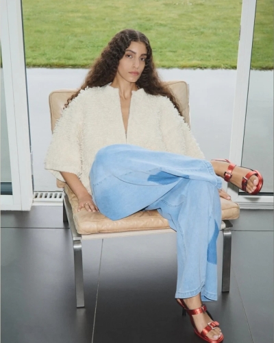 Rabens Saloner Lane wide leg pants light washed denim