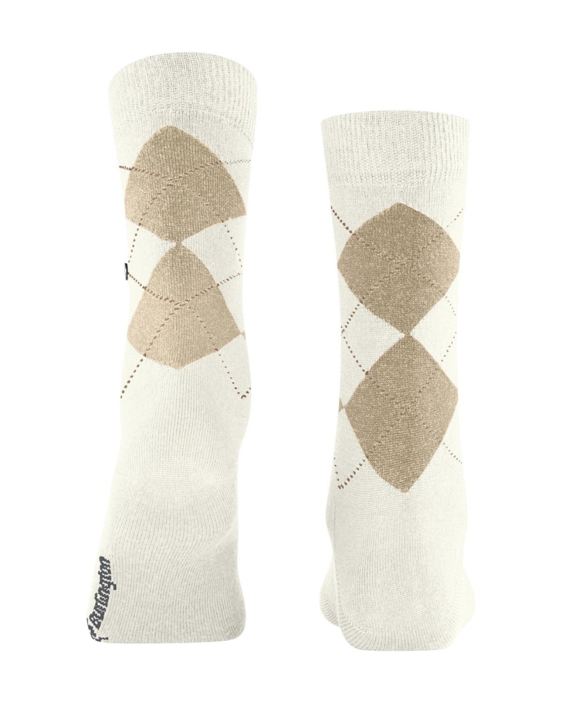 Burlington Marylebone glitter dames sokken off-white