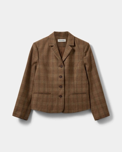 Sofie Schnoor Poppy checked blazer maple brown check
