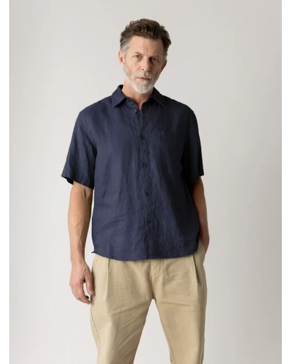 MOS MOSH GALLERY Mos Mosh Gallery Theo linen SS shirt