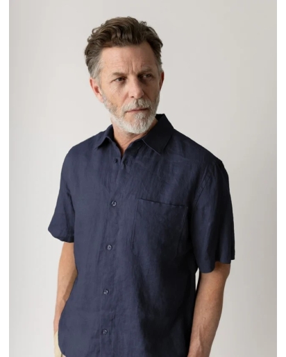 MOS MOSH GALLERY Mos Mosh Gallery Theo linen SS shirt