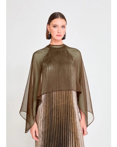Lola Casademunt Georgette pointed cape gold
