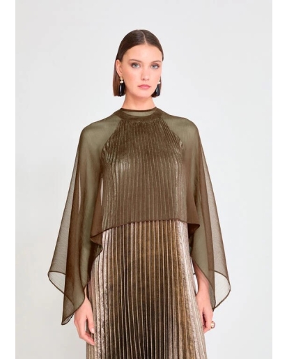 LOLA CASADEMUNT Lola Casademunt Georgette pointed cape