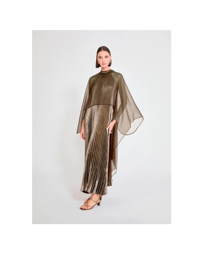 Lola Casademunt Georgette pointed cape gold