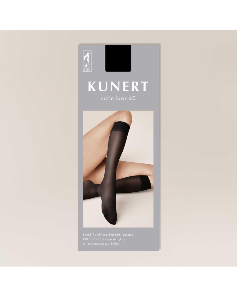 Kunert Satin look 40 kniekousen marine-