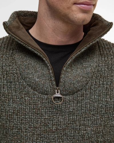 Barbour Covent crew neck bluestone derby tweed