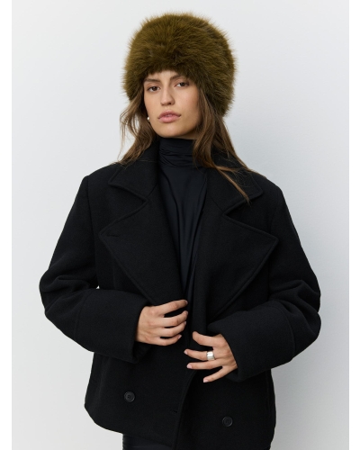 Sofie Schnoor Dora faux fur hat olive green