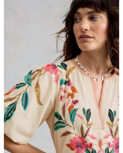 WHITE STUFF White Stuff Maeve embroidered midi dress