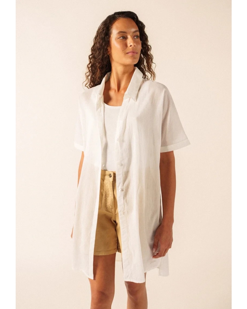 Saint James Robe plage dress blanc