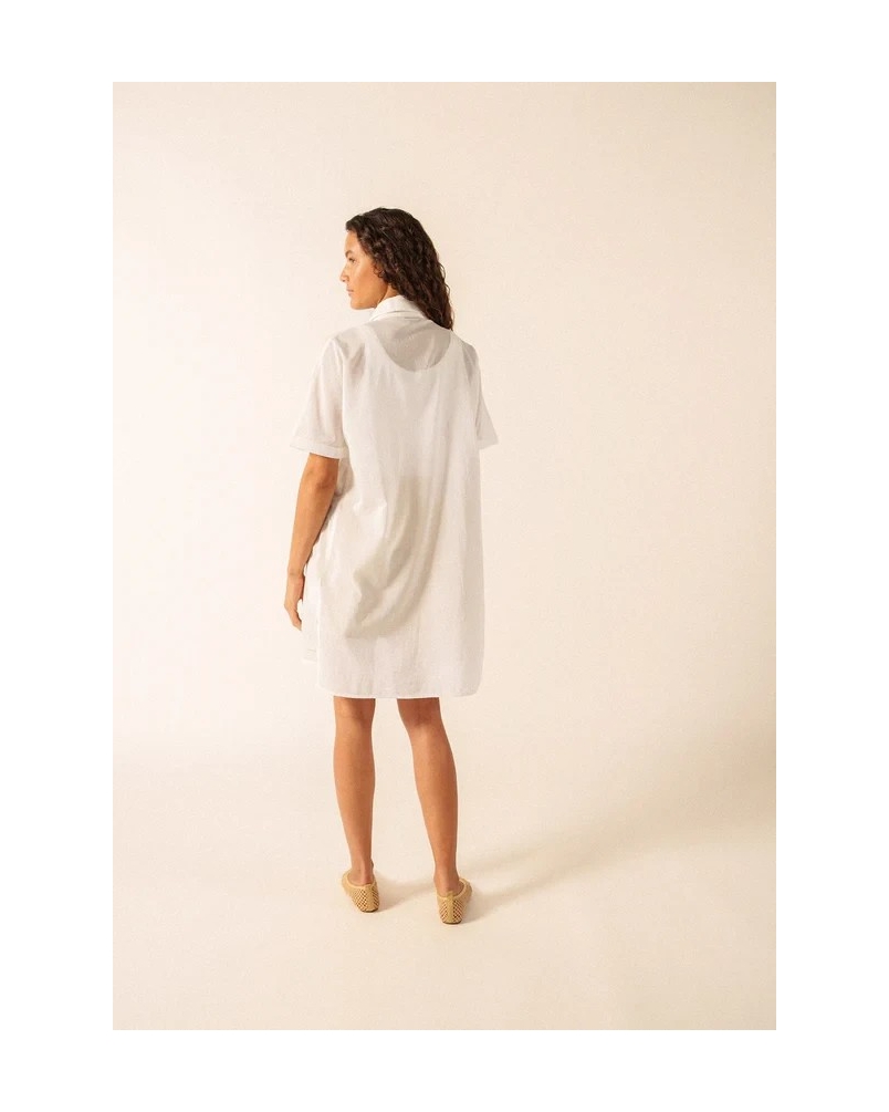 Saint James Robe plage dress blanc