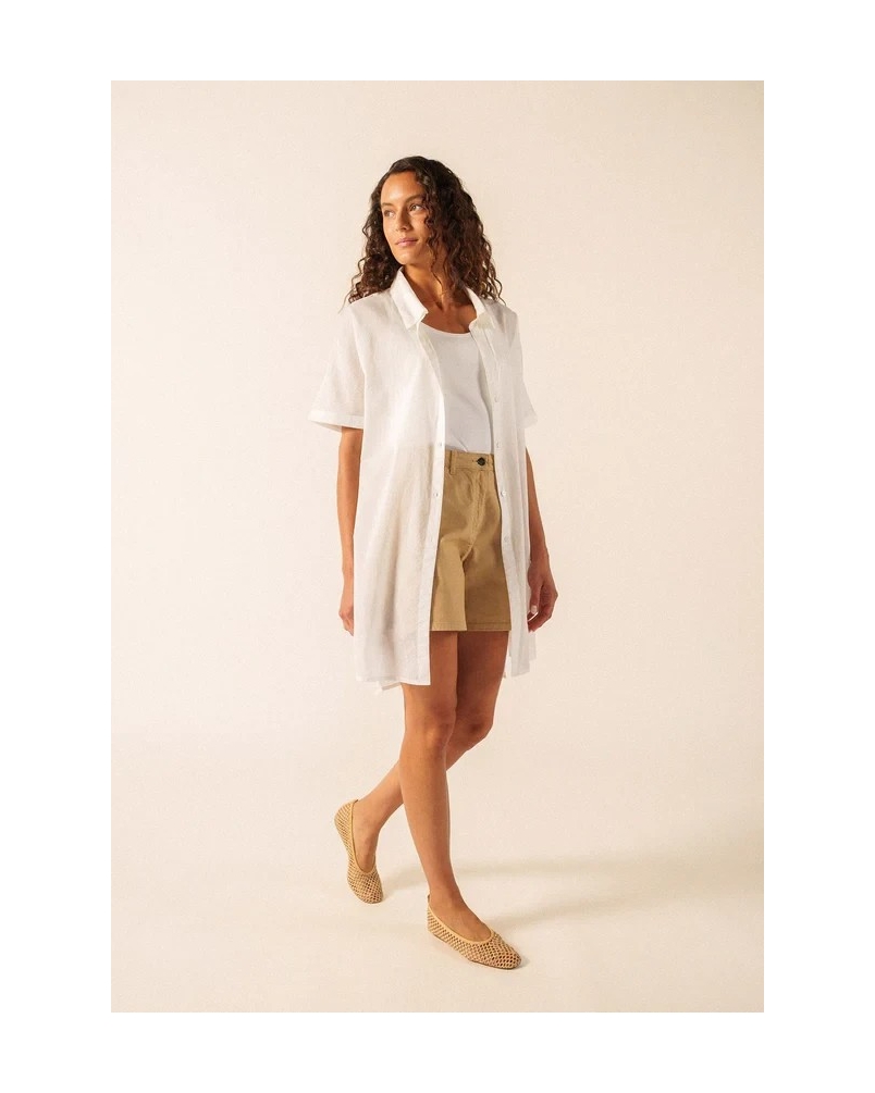 Saint James Robe plage dress blanc