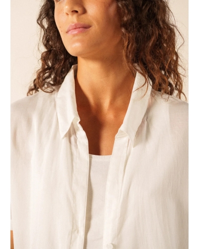 Saint James Robe plage dress blanc