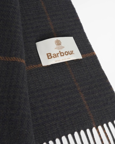 Barbour Taryn reversible scarf tn43 shadow classic tartan