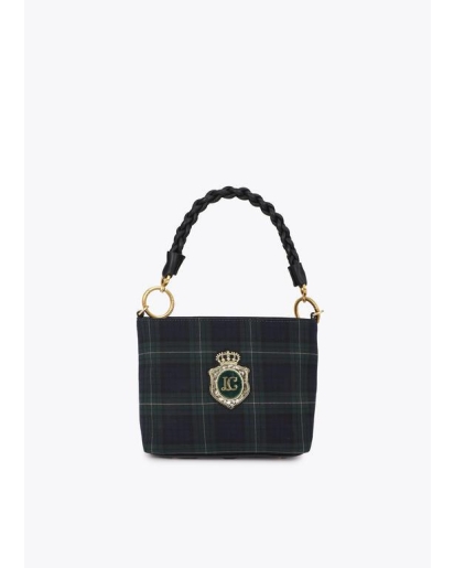 LOLA CASADEMUNT Lola Casademunt Plaid fabric checked woven bag