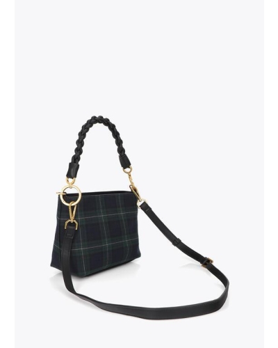 Lola Casademunt Plaid fabric checked woven bag verde/azul