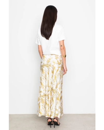 Camilla Pihl Lune skirt yellow mimosa print