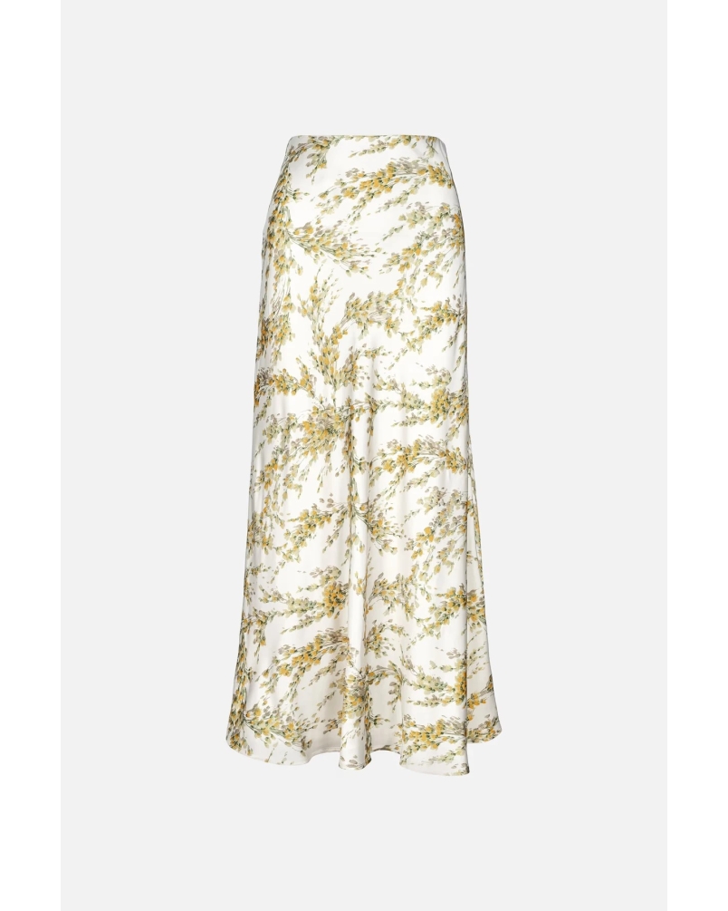 Camilla Pihl Lune skirt yellow mimosa print