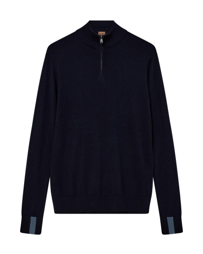 MOS MOSH GALLERY Mos Mosh Gallery Adam soft zip turtle neck knit