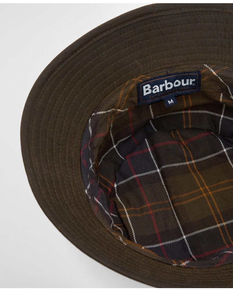 Barbour Waxed bucket hat olive