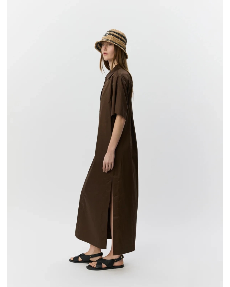 Sofie Schnoor Asana oversized shirt dress intense brown