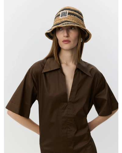 Sofie Schnoor Asana oversized shirt dress intense brown