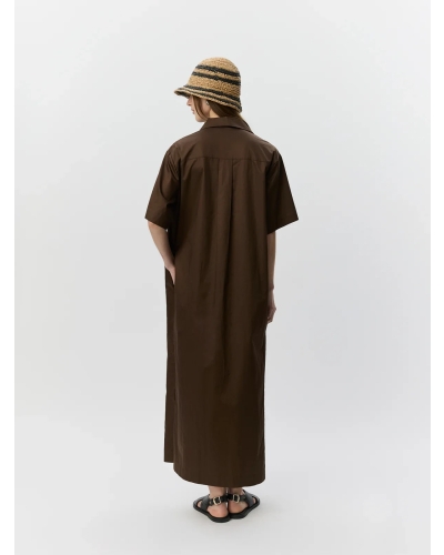 Sofie Schnoor Asana oversized shirt dress intense brown