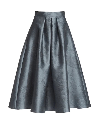 SWING Swing Floral jacquard skirt ice blue