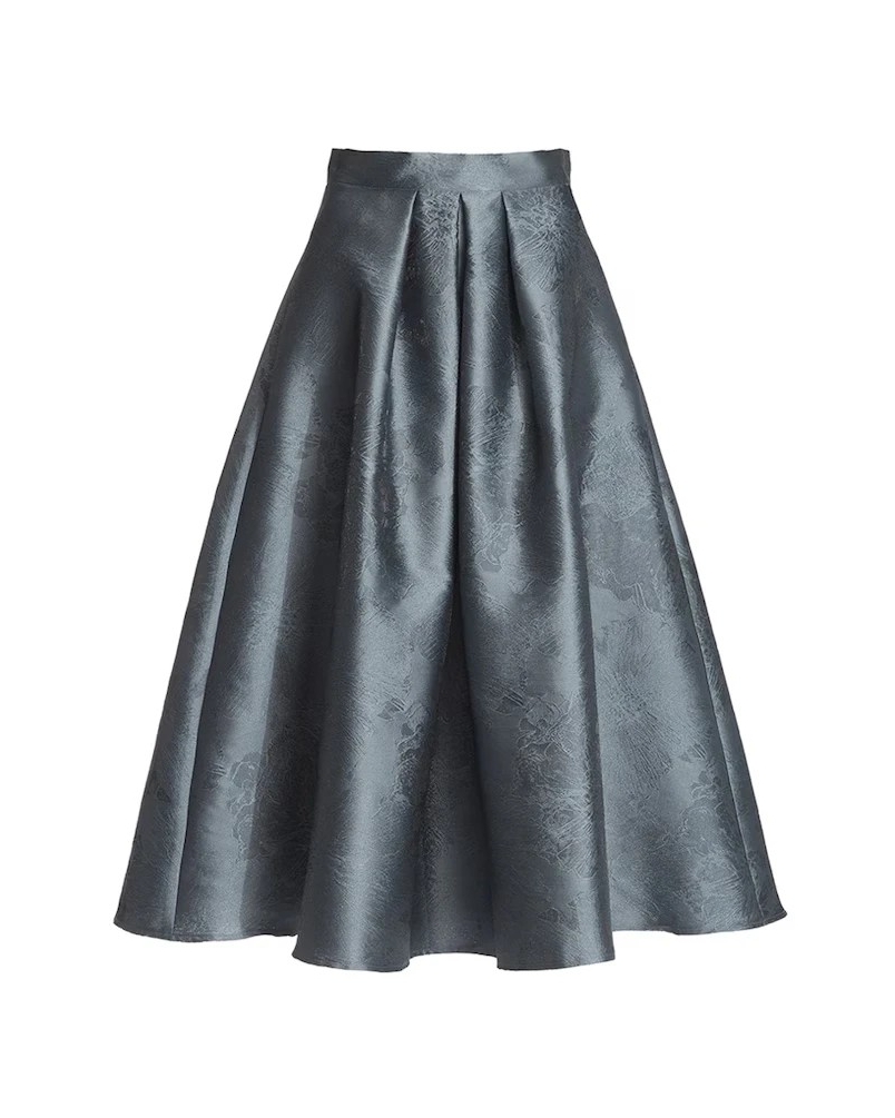 Swing Floral jacquard skirt ice blue ice blue