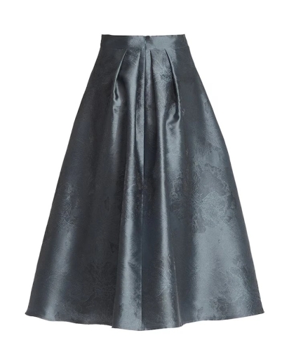 SWING Swing Floral jacquard skirt ice blue