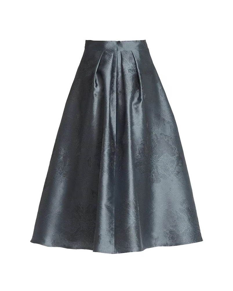 Swing Floral jacquard skirt ice blue ice blue