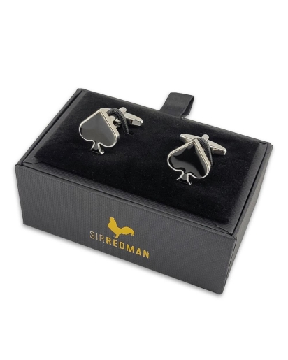 SIR REDMAN CUFFLINKS ACE OF SPADE