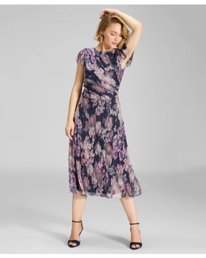 SWING Swing Midi dress navy vintage pink
