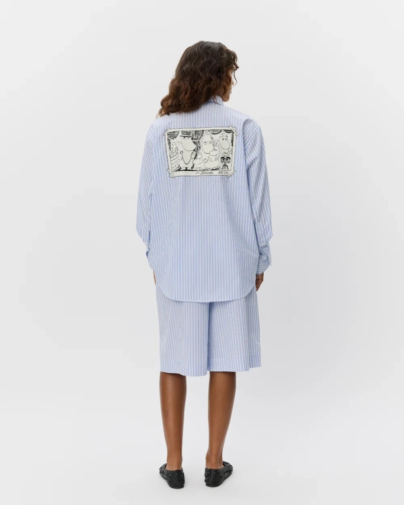 Sofie Schnoor Abby moomin shirt blue striped