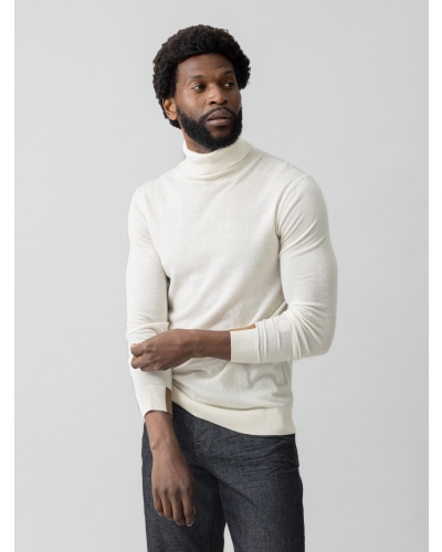 Mos Mosh Gallery Adam soft roll neck knit chocolate brown