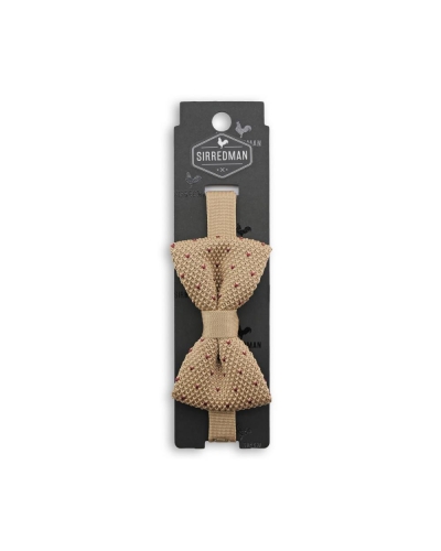 Sir Redman Bowtie gebreid Flying V beige/bordeauxrood