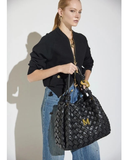LOLA CASADEMUNT Lola Casademunt  Faux Leather Braided bag