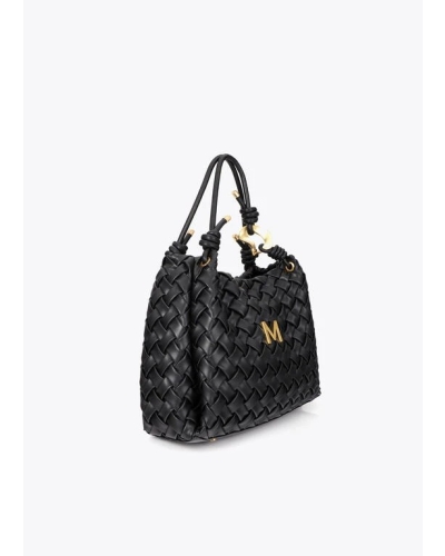 Lola Casademunt  Faux Leather Braided bag black