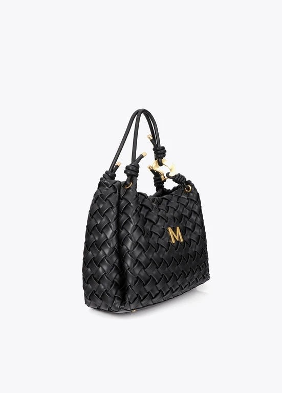 Lola Casademunt  Faux Leather Braided bag black