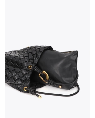 Lola Casademunt  Faux Leather Braided bag black