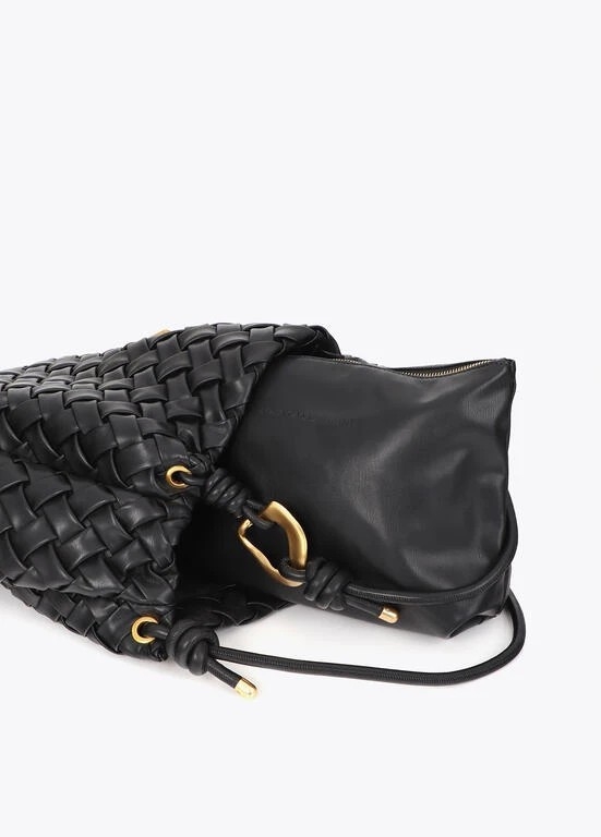 Lola Casademunt  Faux Leather Braided bag black