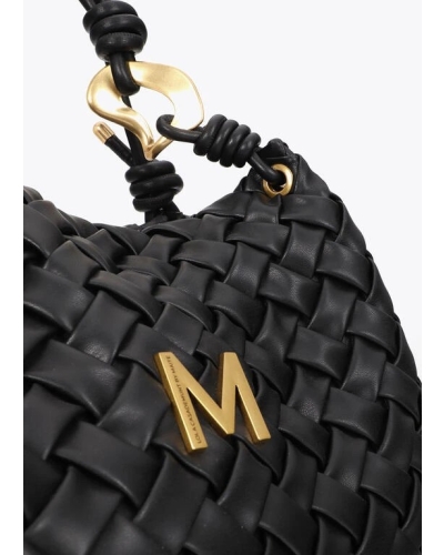 Lola Casademunt  Faux Leather Braided bag black