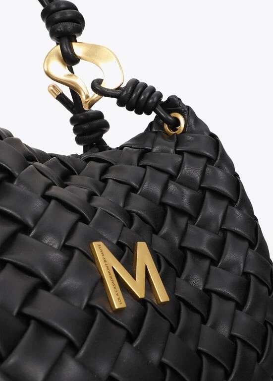Lola Casademunt  Faux Leather Braided bag black