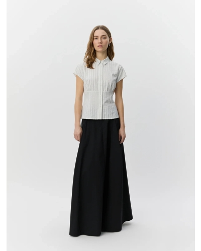 Sofie Schnoor Lilyan striped slim fit shirt off white/black stripe